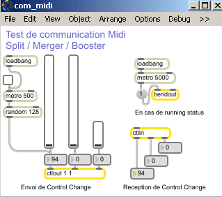 Communication Midi en Max.