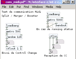 Communication Midi en Pure Data.